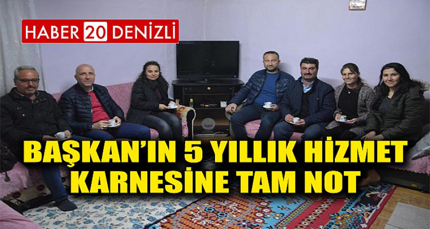 Başkan’ın 5 yıllık hizmet karnesine tam not