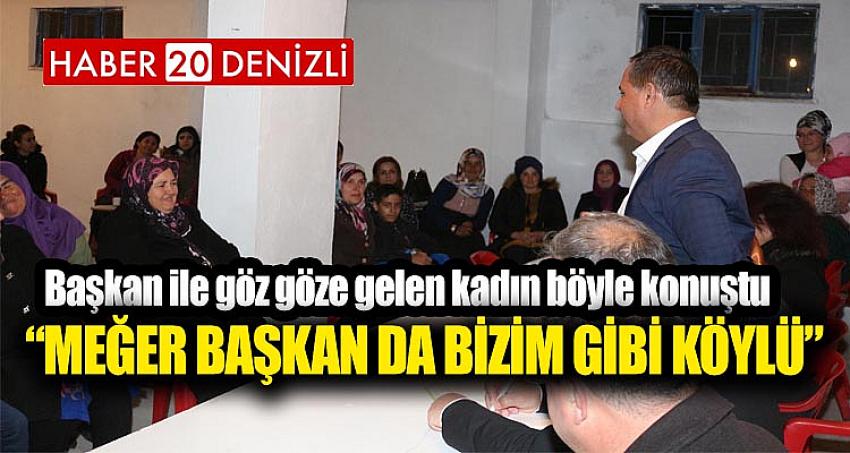 Başkan ile göz göze gelen kadın böyle konuştu