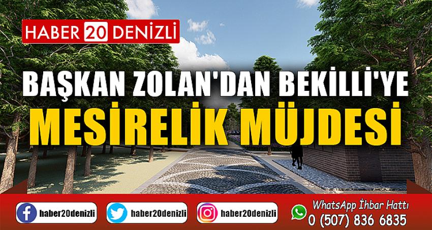 Başkan Zolan'dan Bekilli'ye mesirelik müjdesi