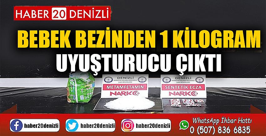 Bebek bezinden 1 kilogram uyuşturucu çıktı