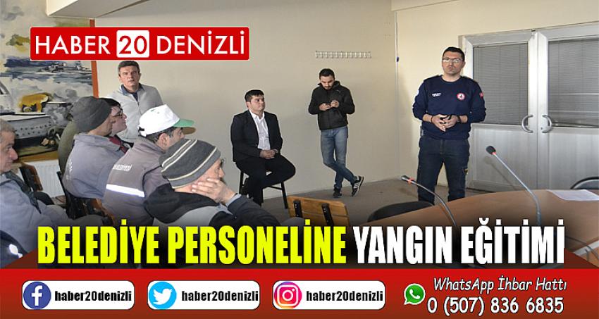 Belediye personeline yangın eğitimi