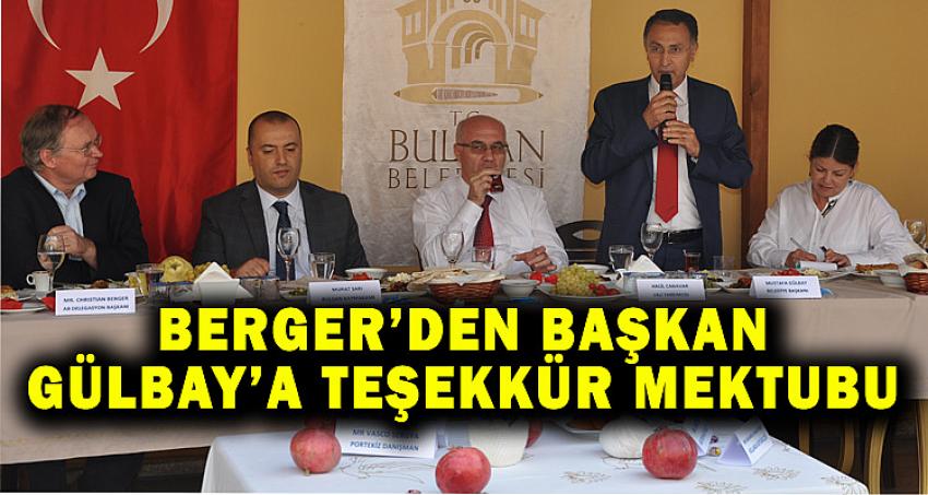 AB TÜRKİYE DELEGASYON BAŞKANI BERGER'DEN BAŞKAN GÜLBAY'A TEŞEKKÜR