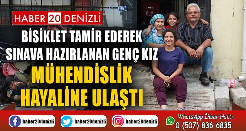 Bisiklet tamir ederek sınava hazırlanan genç kız, mühendislik hayaline ulaştı