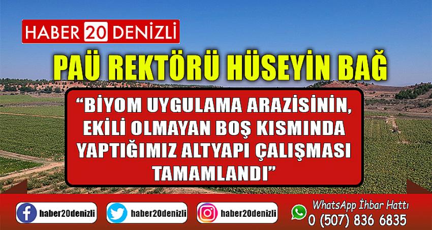 “BİYOM Uygulama Arazisinin, Ekili Olmayan Boş Kısmında Yaptığımız Altyapı Çalışması Tamamlandı”