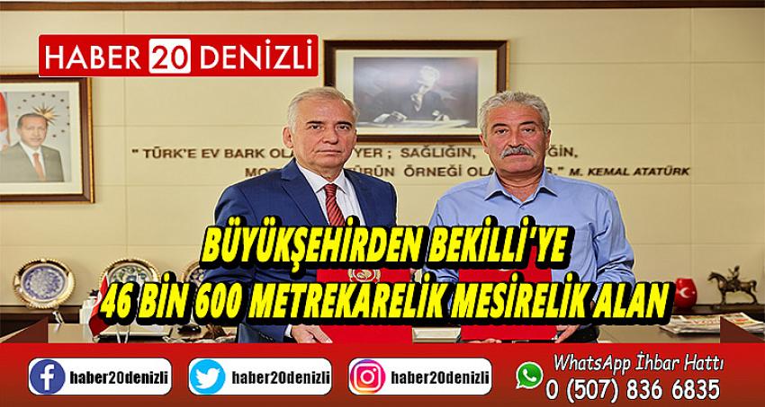 Büyükşehirden Bekilli’ye 46 bin 600 metrekarelik mesirelik alan