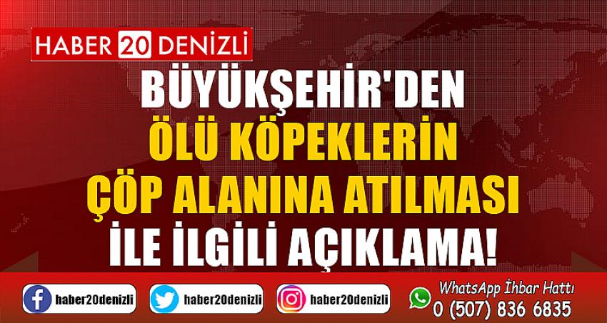 Büyükşehir'den ölü köpeklerin çöp alanına atılması ile ilgili açıklama!