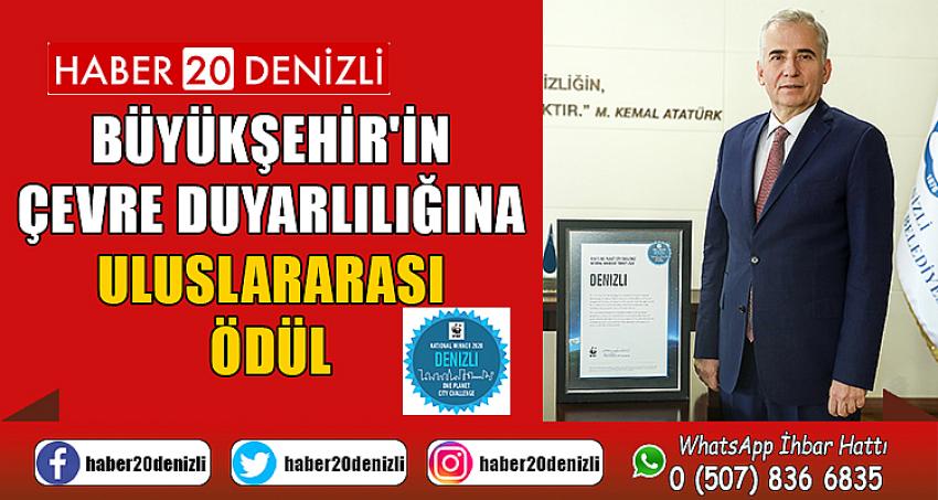 Büyükşehir'in çevre duyarlılığına uluslararası ödül