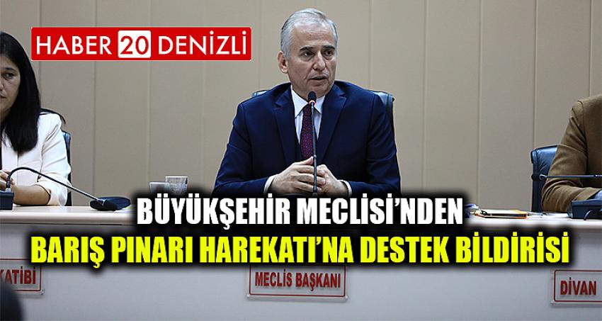 Büyükşehir Meclisi’nden Barış Pınarı Harekatı’na destek bildirisi