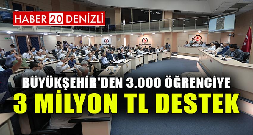 Büyükşehir'den 3.000 öğrenciye 3 milyon TL destek