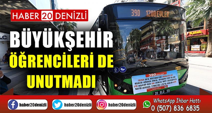 Büyükşehir öğrencileri de unutmadı