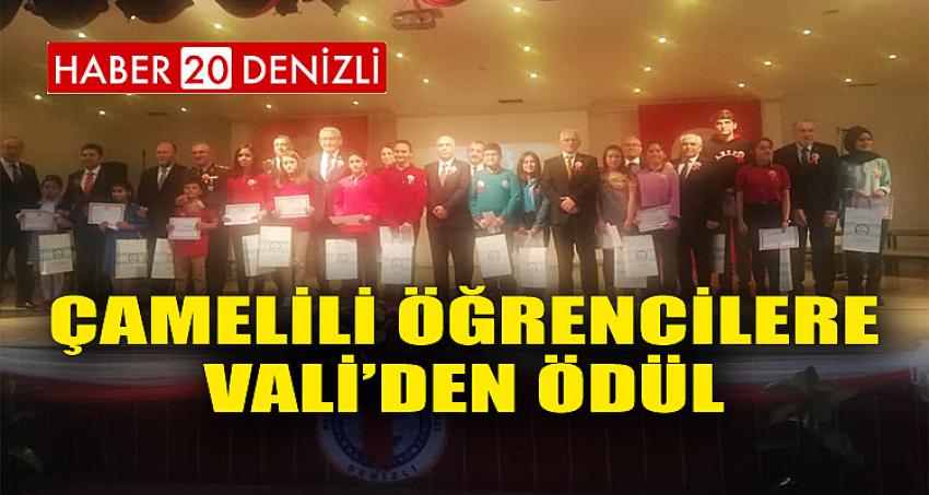 ÇAMELİLİ ÖĞRENCİLERE VALİ'DEN ÖDÜL