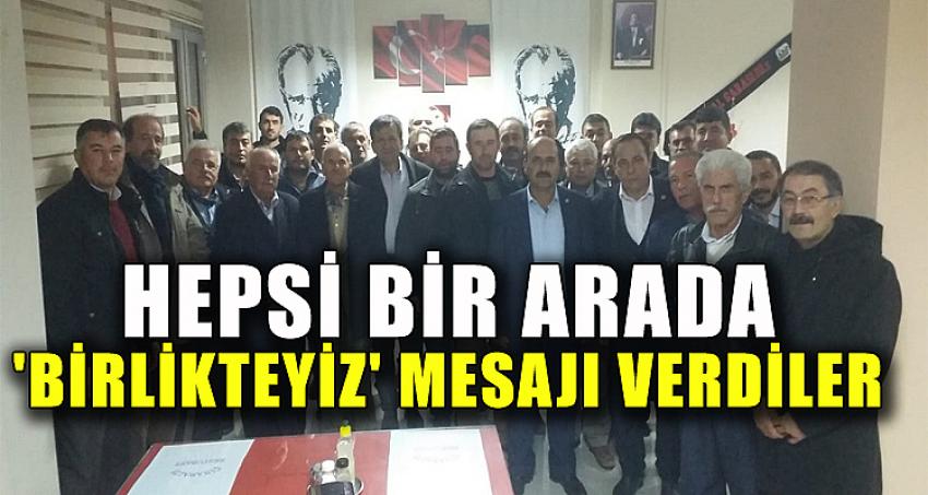 HEPSİ BİR ARADA 'BİRLİKTEYİZ' MESAJI VERDİLER