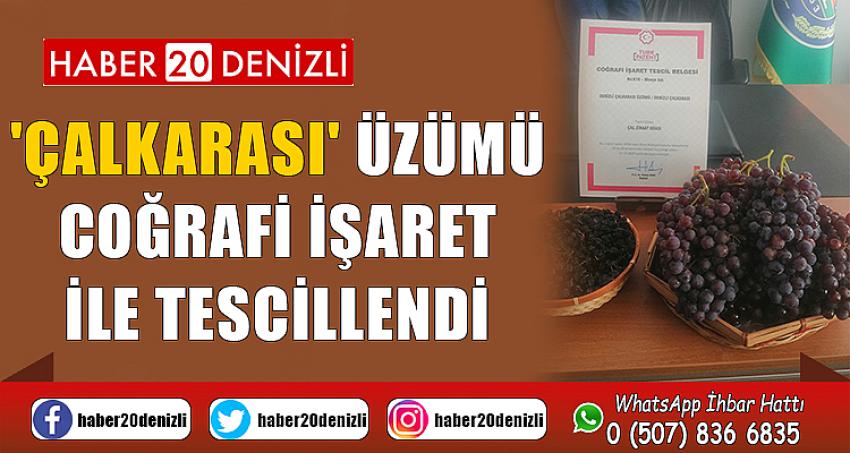 'Çalkarası' üzümü coğrafi işaret ile tescillendi