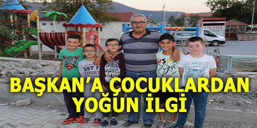 BAŞKAN'A ÇOCUKLARDAN YOĞUN İLGİ