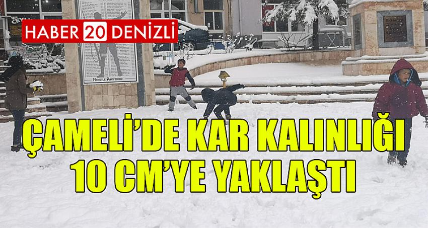 Çameli’de kar kalınlığı 10 cm’ye yaklaştı