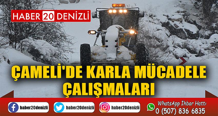 ÇAMELİ'DE KARLA MÜCADELE ÇALIŞMALARI