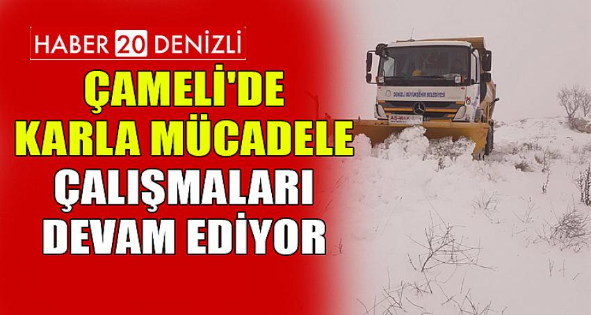 ÇAMELİ'DE KARLA MÜCADELE ÇALIŞMALARI DEVAM EDİYOR