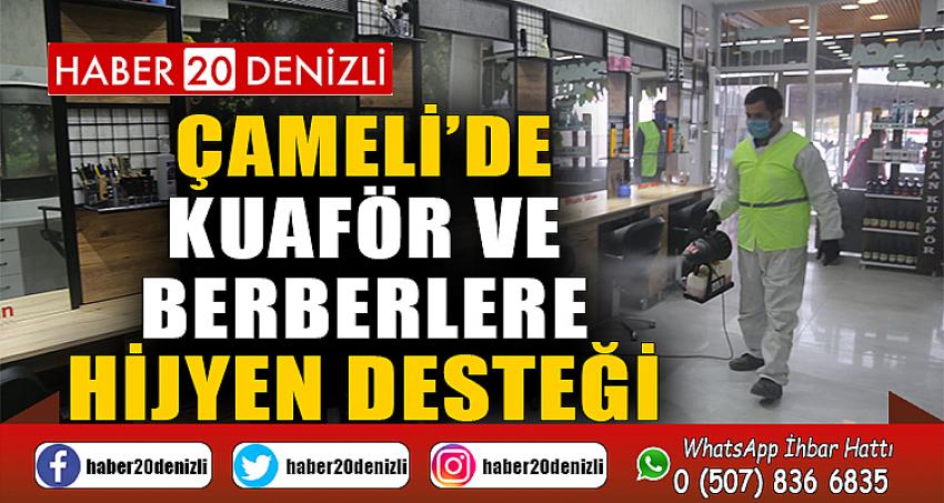 Çameli’de kuaför ve berberlere hijyen desteği