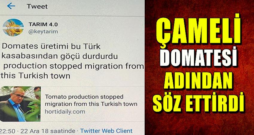ÇAMELİ DOMATESİ ADINDAN SÖZ ETTİRDİ