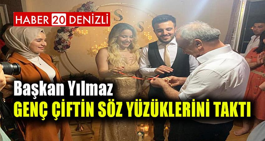 Başkan Yılmaz, Genç Çiftin Söz Yüzüklerini Taktı