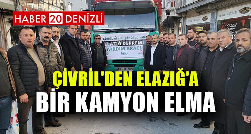 ÇİVRİL'DEN ELAZIĞ'A BİR KAMYON ELMA