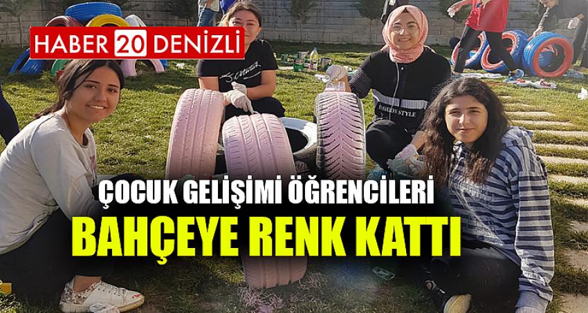 Çocuk Gelişimi Öğrencileri Bahçeye Renk Kattı