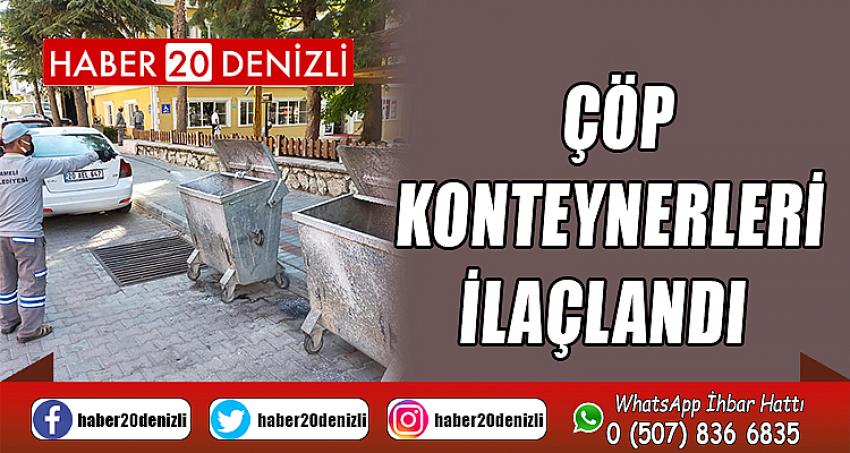 ÇÖP KONTEYNERLERİ İLAÇLANDI