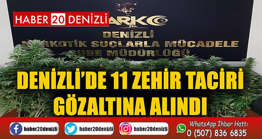 Denizli’de 11 zehir taciri gözaltına alındı