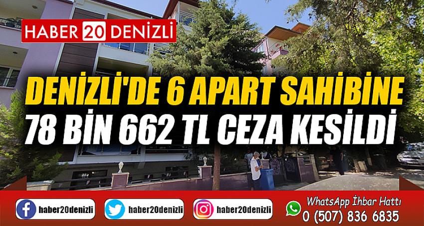 Denizli'de 6 apart sahibine 78 bin 662 TL ceza kesildi