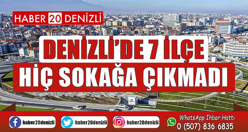 Denizli’de 7 ilçe hiç sokağa çıkmadı