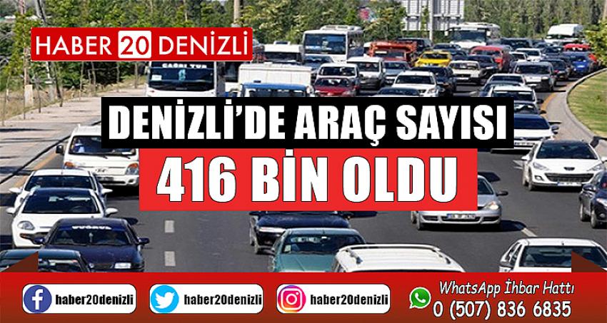 Denizli’de araç sayısı 416 bin oldu