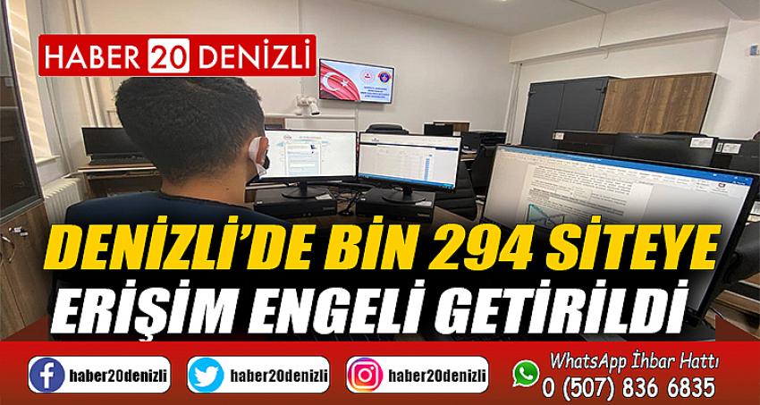 Denizli’de bin 294 siteye erişim engeli getirildi