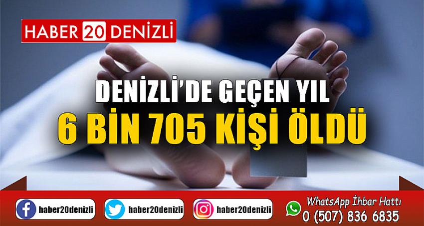 Denizli’de geçen yıl 6 bin 705 kişi öldü