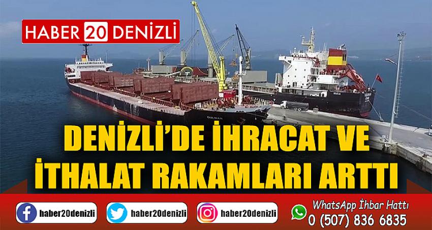 Denizli’de ihracat ve ithalat rakamları arttı