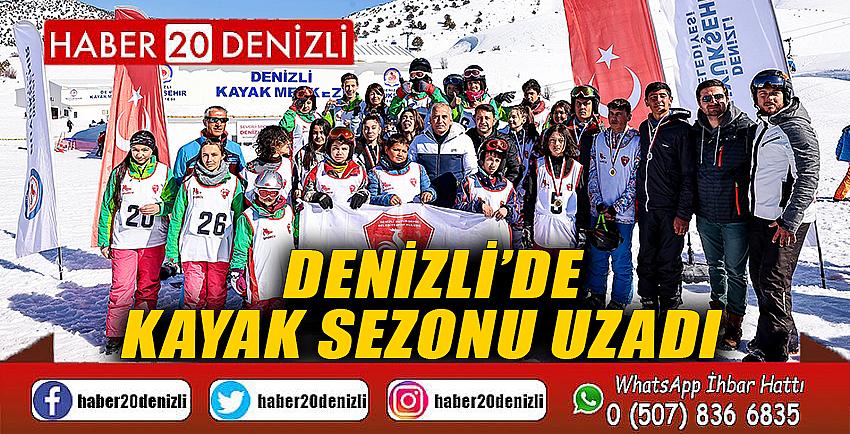 Denizli’de kayak sezonu uzadı