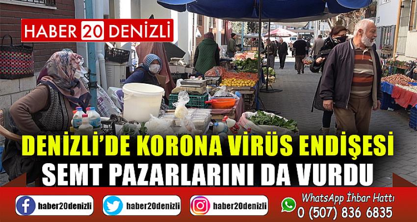 Denizli’de korona virüs endişesi semt pazarlarını da vurdu