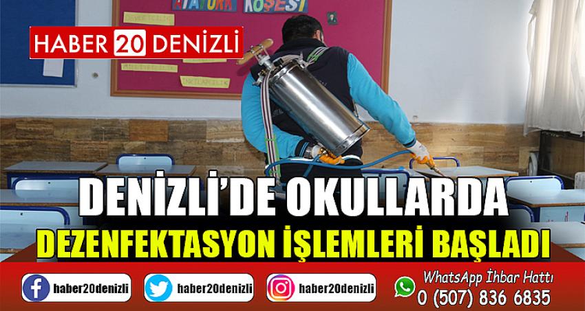 Denizli’de okullarda dezenfektasyon işlemleri başladı