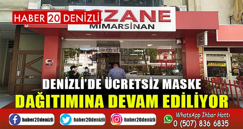 Denizli’de ücretsiz maske dağıtımına devam ediliyor