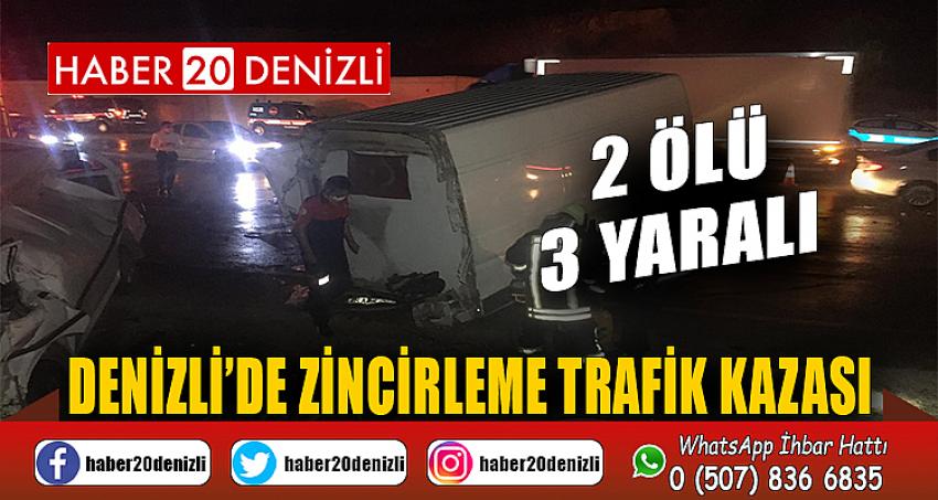 Denizli’de zincirleme trafik kazası