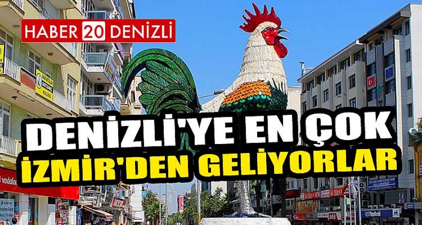 DENİZLİ'YE EN ÇOK İZMİR'DEN GELİYORLAR