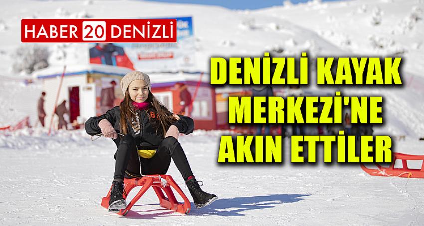 Denizli Kayak Merkezi'ne akın ettiler