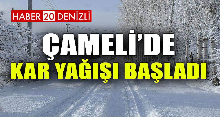 Denizli'nin İlçesinde Kar Yağışı Başladı