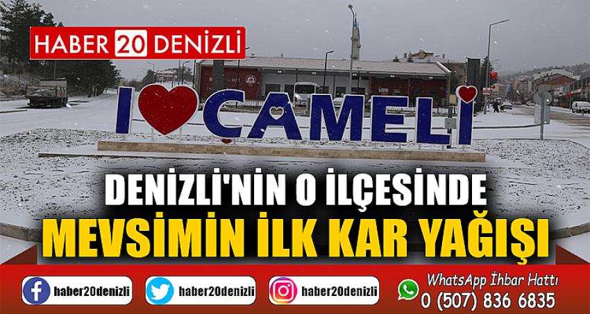 Denizli'nin o İlçesinde Mevsimin İlk Kar Yağışı