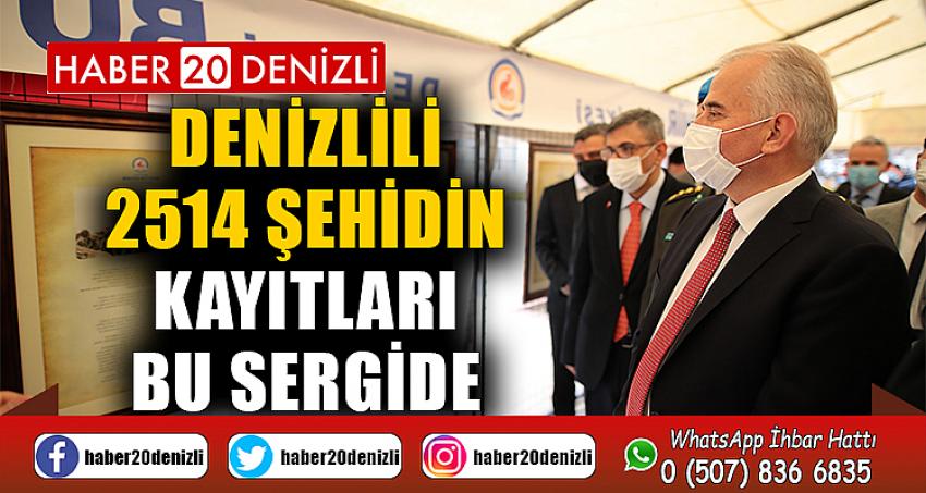 Denizlili 2514 şehidin kayıtları bu sergide