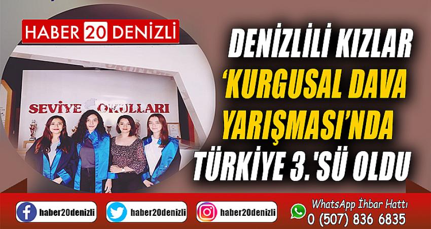 Denizlili kızlar ‘Kurgusal Dava Yarışması’nda Türkiye 3.'sü oldu