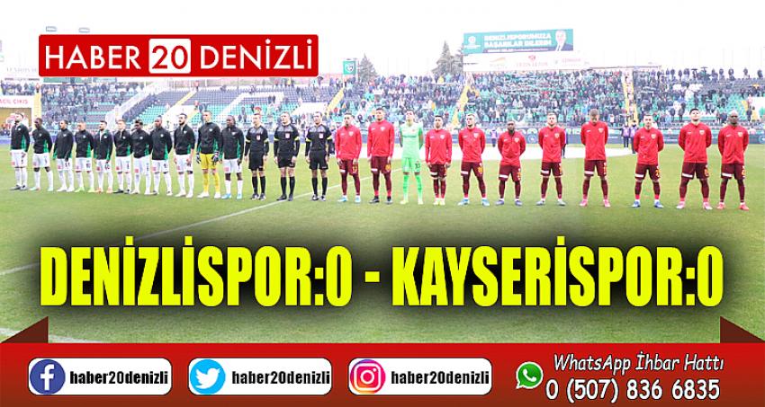 Denizlispor: 0 - Kayserispor: 0 (İlk Yarı)