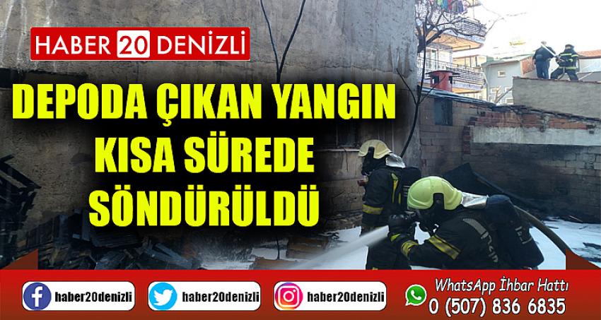 Depoda çıkan yangın kısa sürede söndürüldü