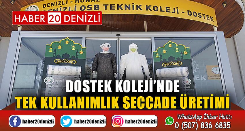 DOSTEK Koleji’nde tek kullanımlık seccade üretimi