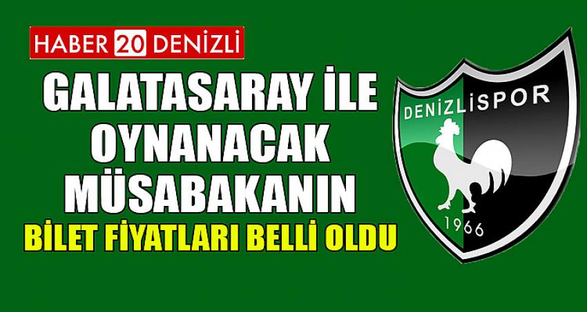 GALATASARAY İLE OYNANACAK MÜSABAKANIN BİLET FİYATLARI BELLİ OLDU