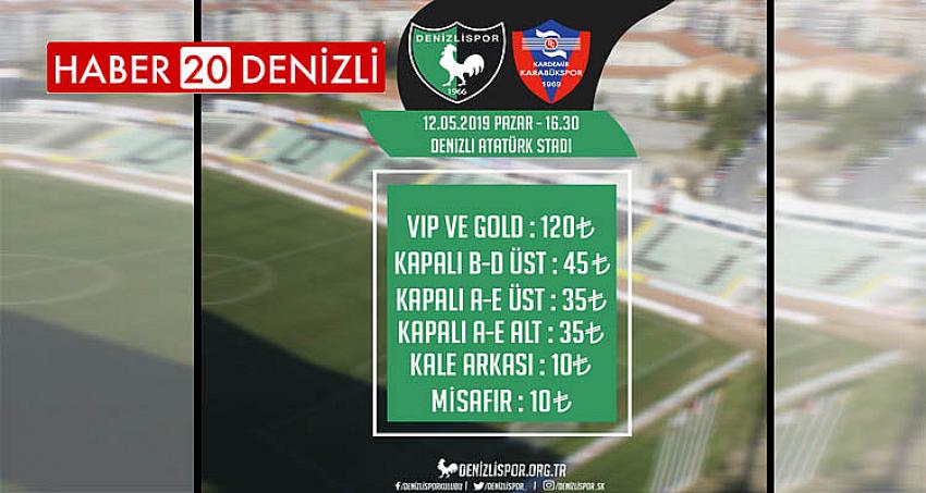 DENİZLİSPOR MAÇI BİLETLERİ SATIŞTA